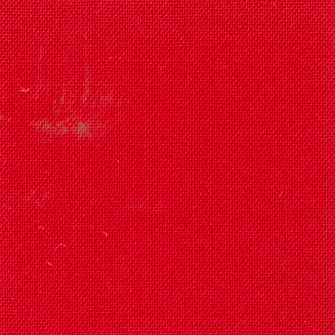 bright warm red solid coloured 100% quilting weight cotton fabric swatch