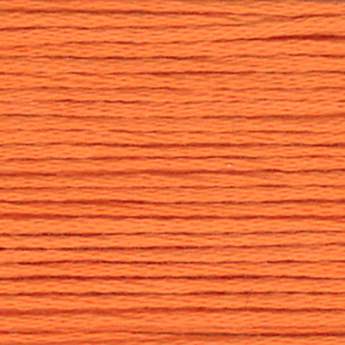 close up of orange embroidery floss-thread texture and colour