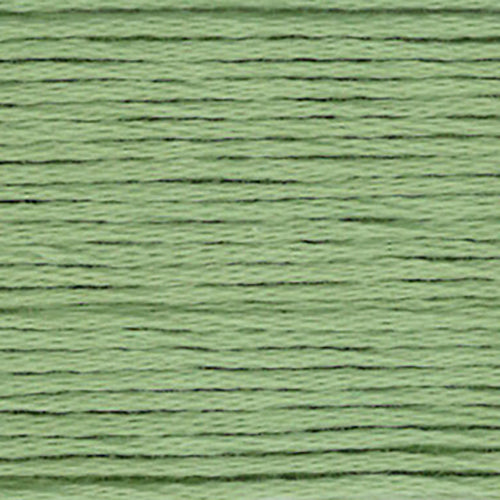 Close-up of a muted green embroidery floss- thread texture