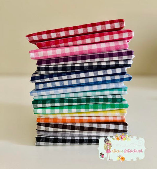 Gingham Fat Quarter Fabric Bundle