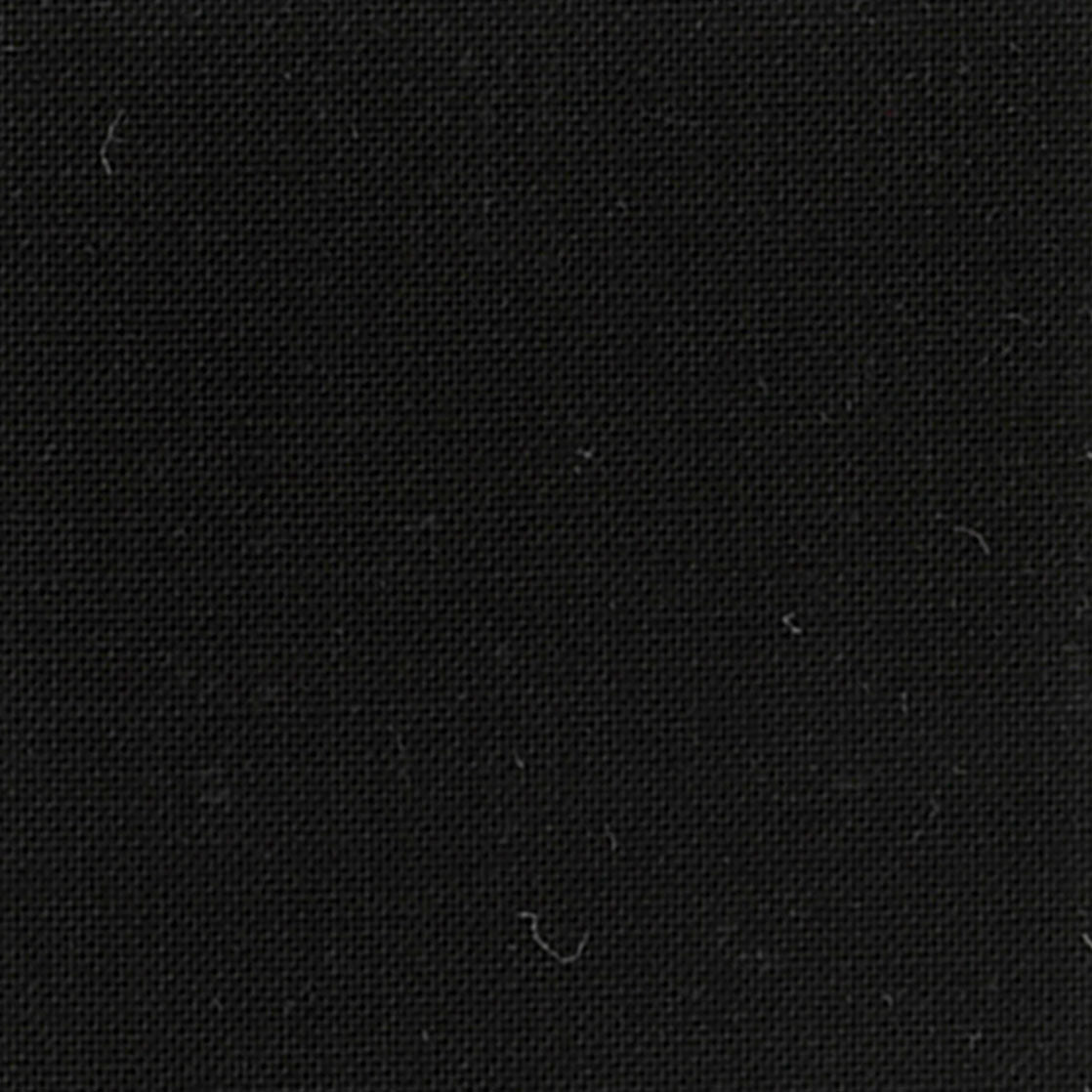 black solid coloured 100% quilting weight cotton fabric swatch