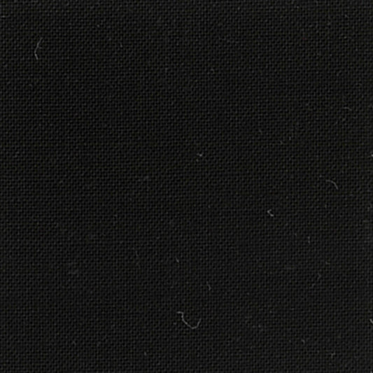 black solid coloured 100% quilting weight cotton fabric swatch