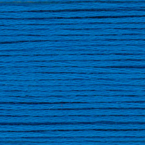 Close-up of blue embroidery floss