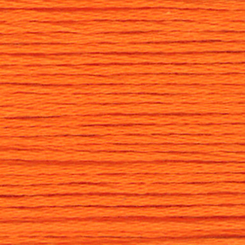 close up of peach orange embroidery floss thread texture