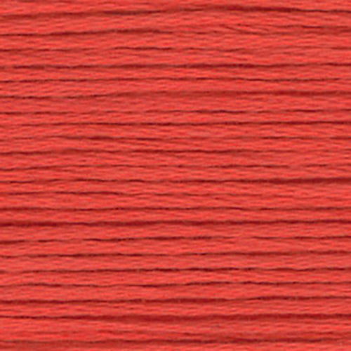 Close-up of orange-red embroidery floss
