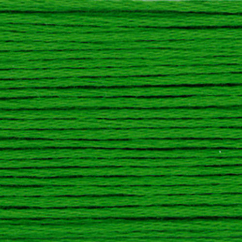 Close-up of green embroidery floss