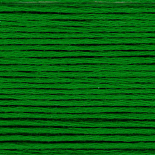Close-up of green embroidery floss