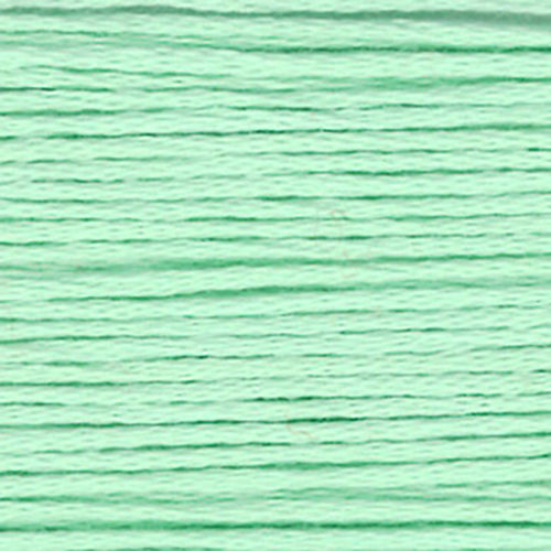 Close-up of light green embroidery floss