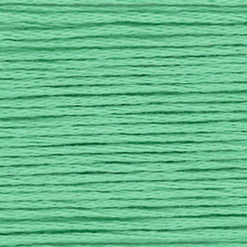 Close-up of mint green embroidery floss