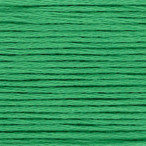 Close-up of peppermint green embroidery floss