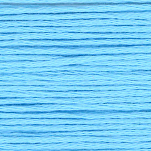 Close-up of light blue embroidery floss