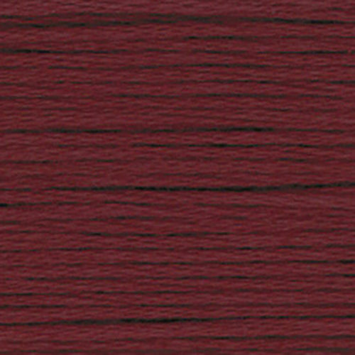 close up of red-plum embroidery floss-thread texture and colour
