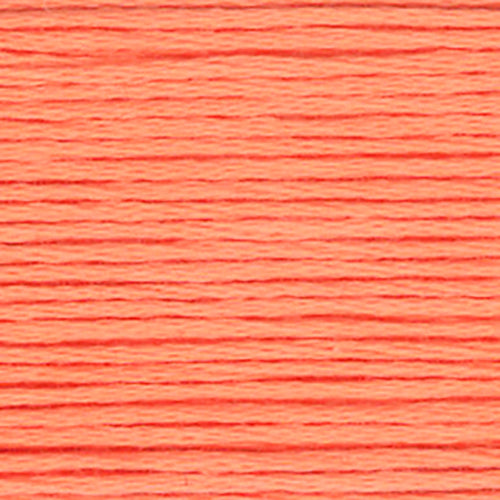 close up of orange peach embroidery floss-thread texture and colour