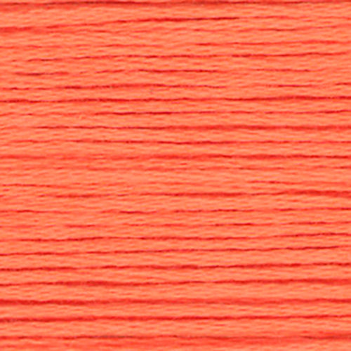 close up of orange peach embroidery floss-thread texture and colour