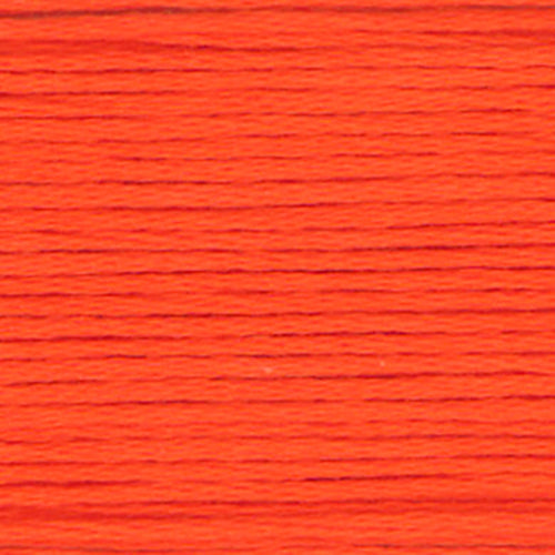 close up of bright orange embroidery floss-thread texture and colour
