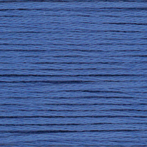 Close-up of blue embroidery floss texture