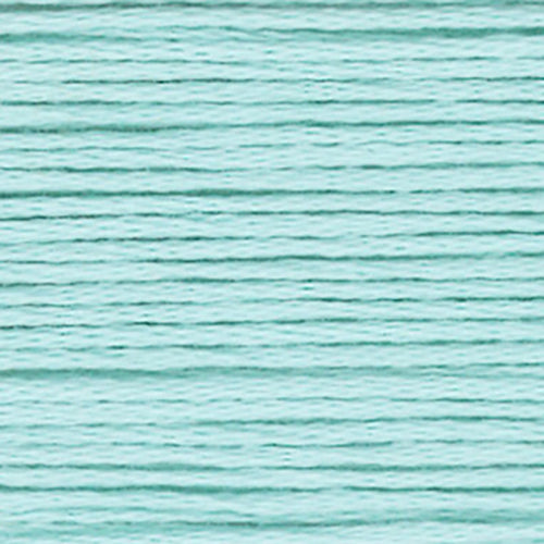 Close-up of blue-green embroidery floss
