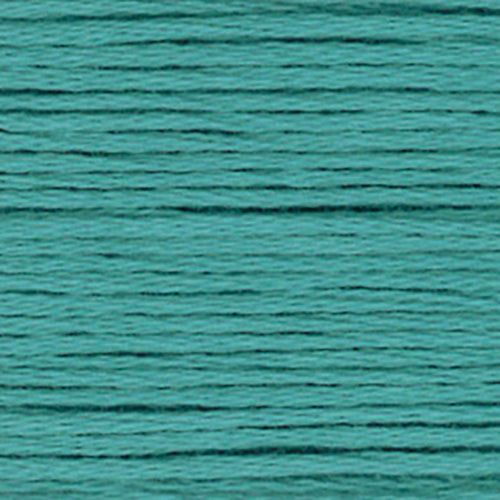 Close-up of blue-green-teal-aqua embroidery floss