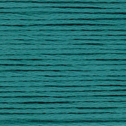 Close-up of blue-green-teal-aqua embroidery floss