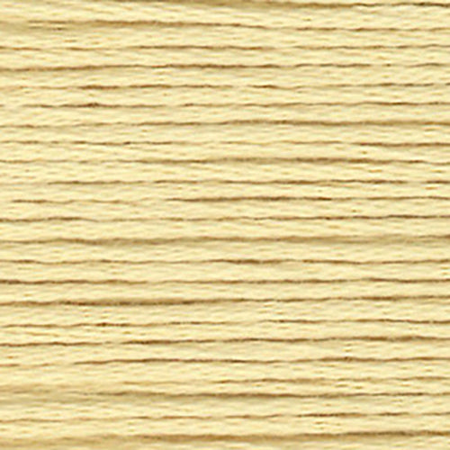 Close-up of golden yellow embroidery floss