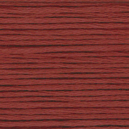 Close-up of a red - brown embroidery floss- thread texture