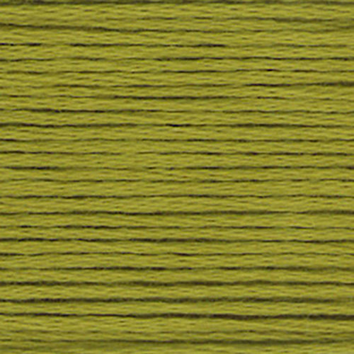 Close-up of yellow-green embroidery floss-thread texture