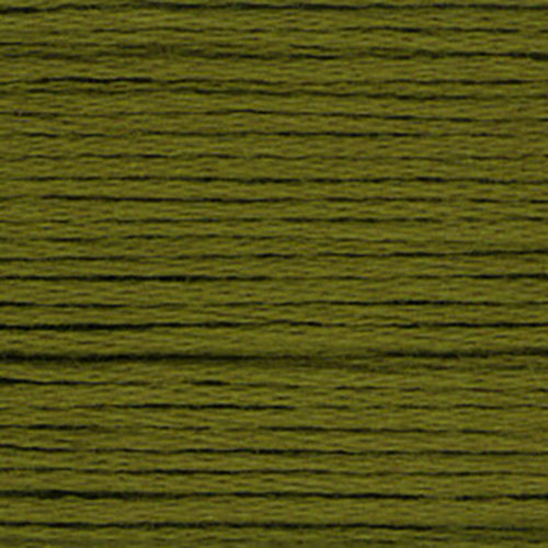 Close-up of yellow-green embroidery floss-thread texture