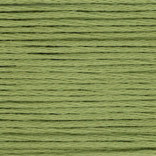 Close-up of yellow-green embroidery floss-thread texture