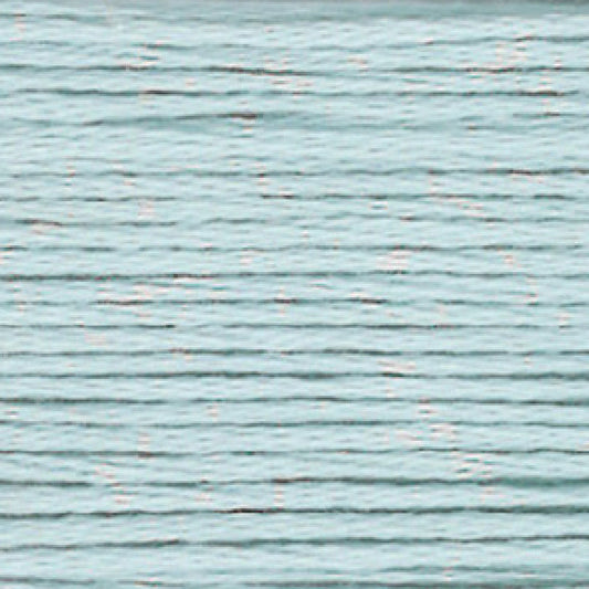 Close-up of muted light blue embroidery floss- thread texture