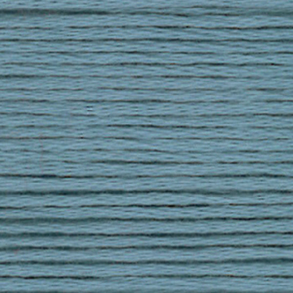 Close-up of muted blue embroidery floss- thread texture
