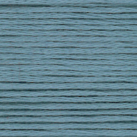 Close-up of muted blue embroidery floss- thread texture