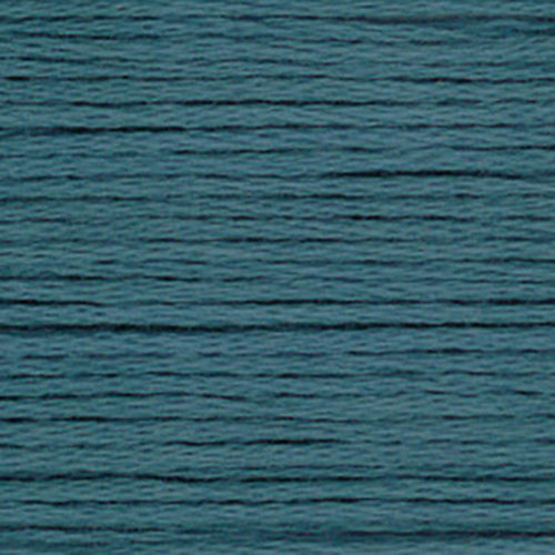 Close-up of muted blue-teal embroidery floss- thread texture