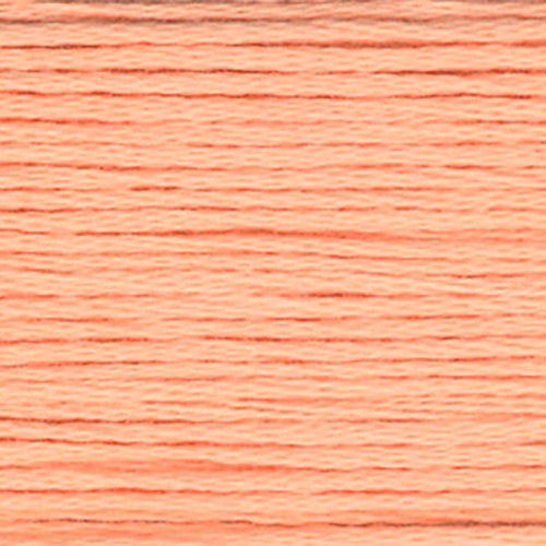 Close-up of orange-peach embroidery floss-thread texture