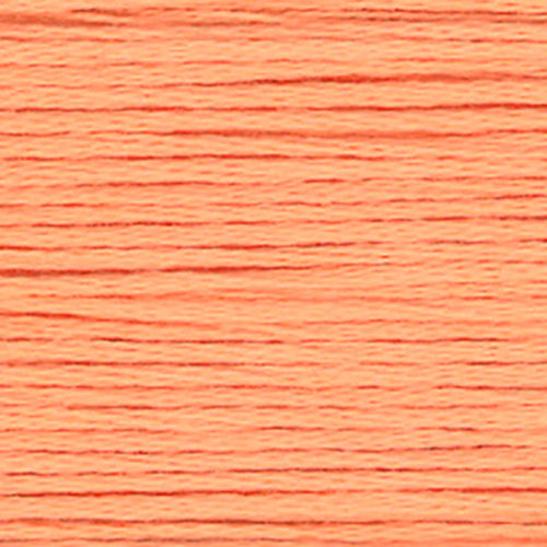 Close-up of peach-orange embroidery floss-thread texture