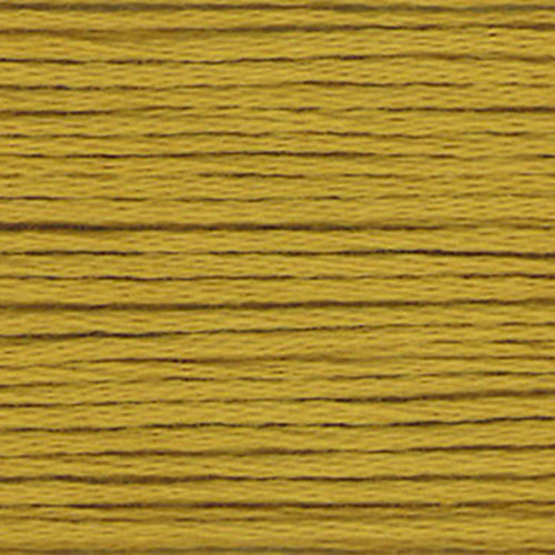 Close-up of yellow-mustard embroidery floss-thread texture