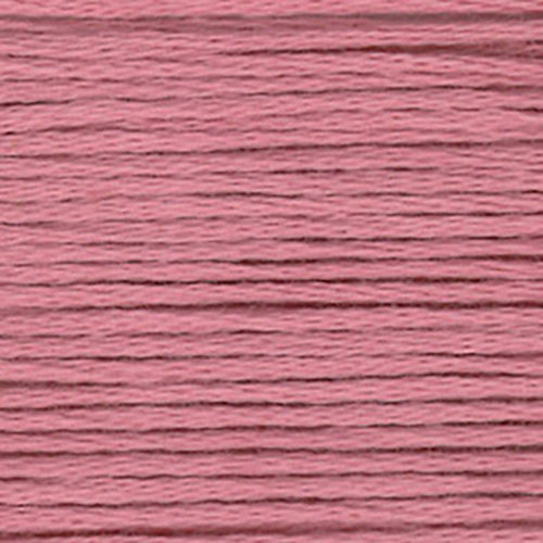 Close-up of warm pink embroidery floss-thread texture