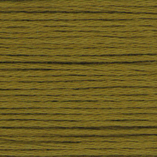 Close-up of yellow-green embroidery floss-thread texture