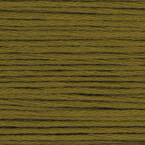 Close-up of yellow green embroidery floss-thread texture
