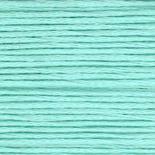 Close-up of green-blue embroidery floss-thread texture