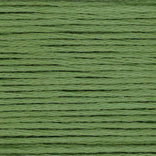 Close-up of a muted green embroidery floss- thread texture