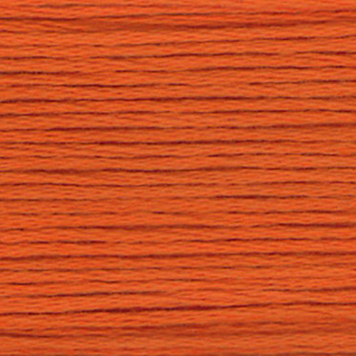 close up of orange embroidery floss-thread texture and colour