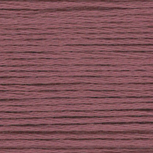 Close-up of pink-plum embroidery floss