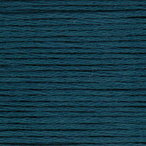 Close-up of muted blue-teal embroidery floss- thread texture
