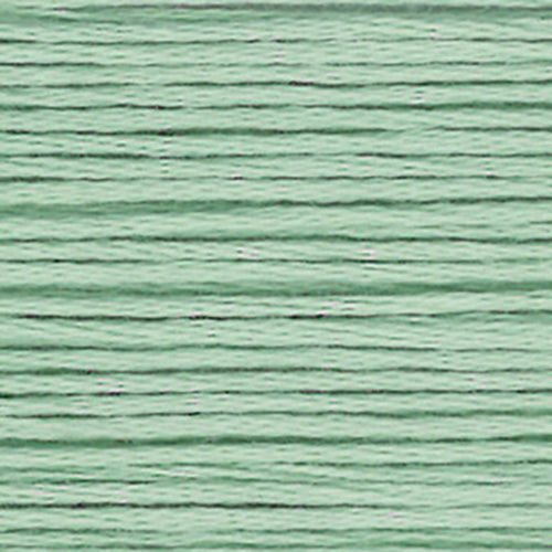 Close-up of light green embroidery floss-thread texture